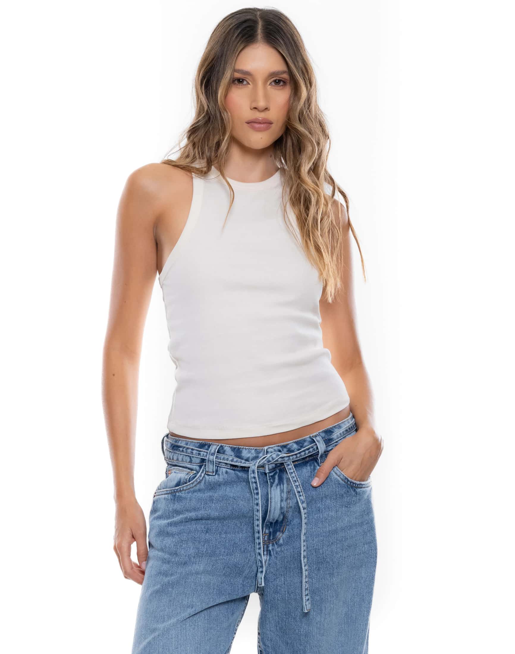 Camiseta Manga Sisa Efecto Canalé