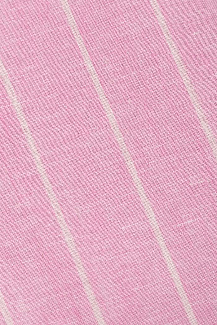 Men's linen shirt striped pink
