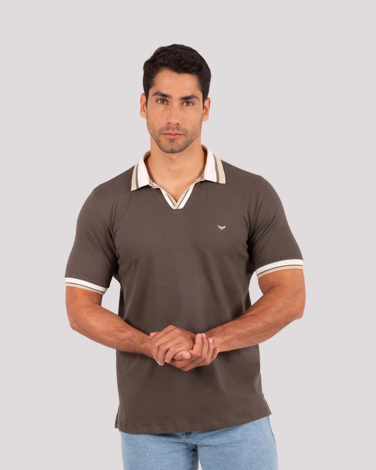Polo verde para hombre