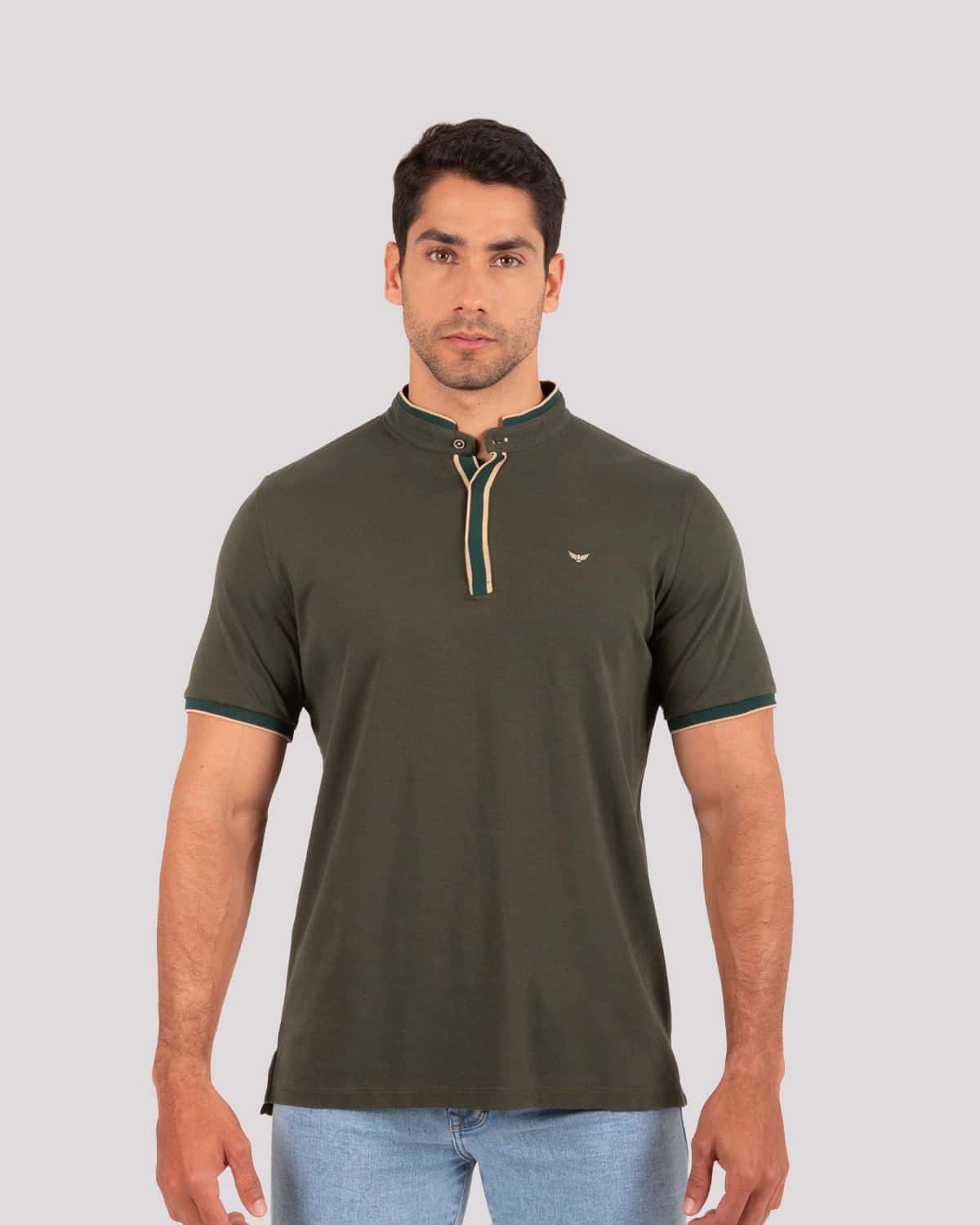 Polo verde para hombre