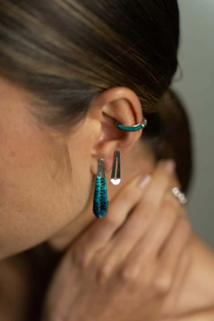 Aretes Plumas Midi - Tejido - miniatura 2