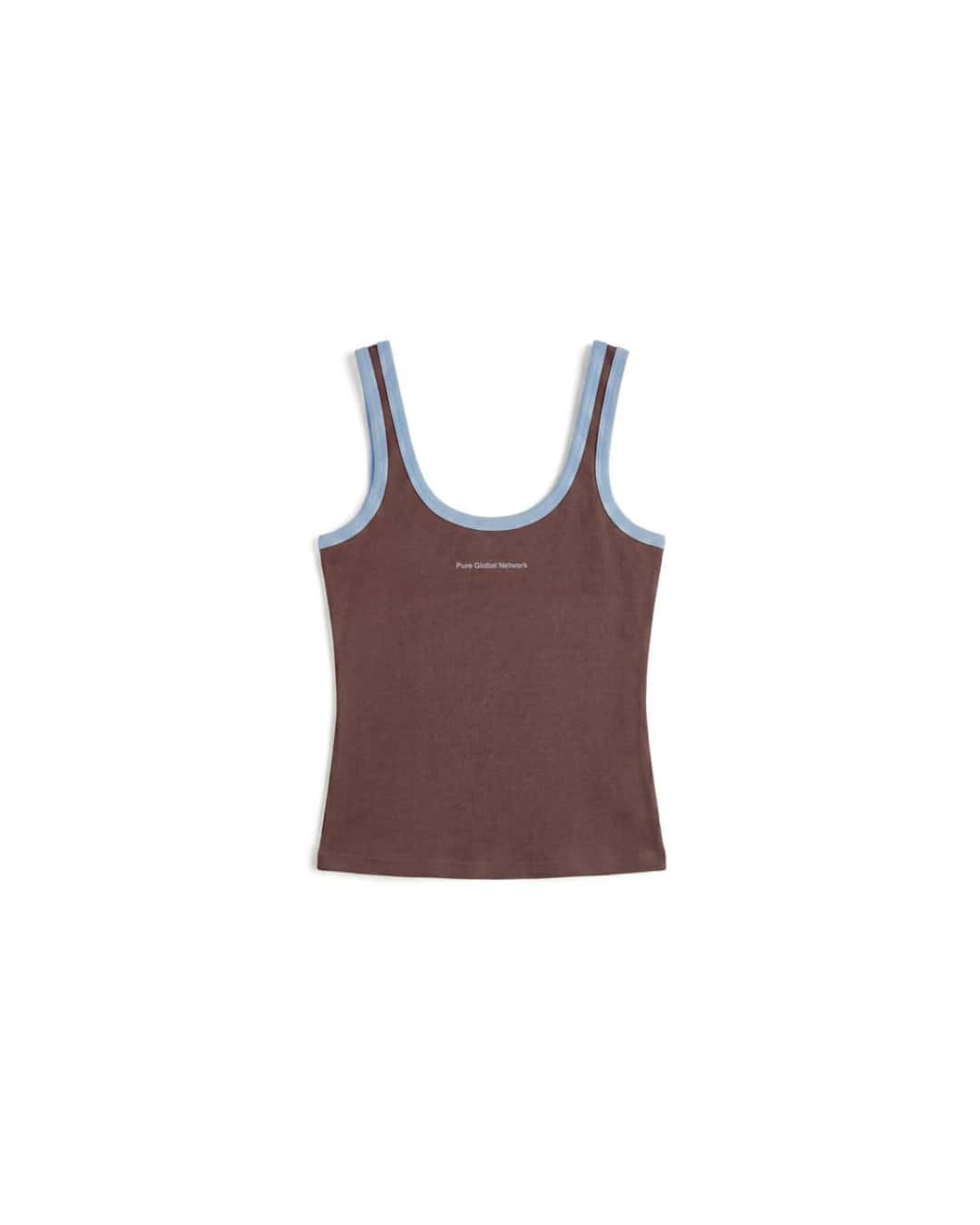 ACROSS THE LINES BROWN TANK TOP - miniatura 1