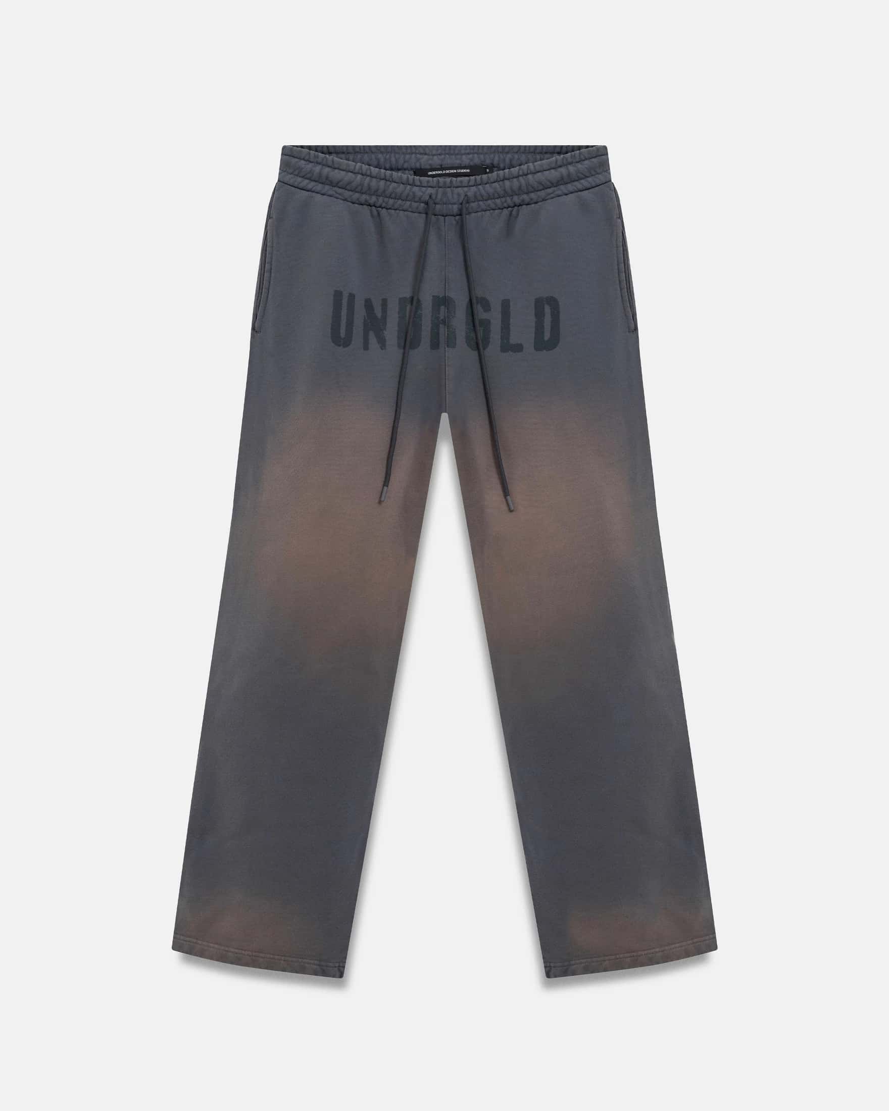 Spring Worn Logo Straight Pants Sandblast Gray