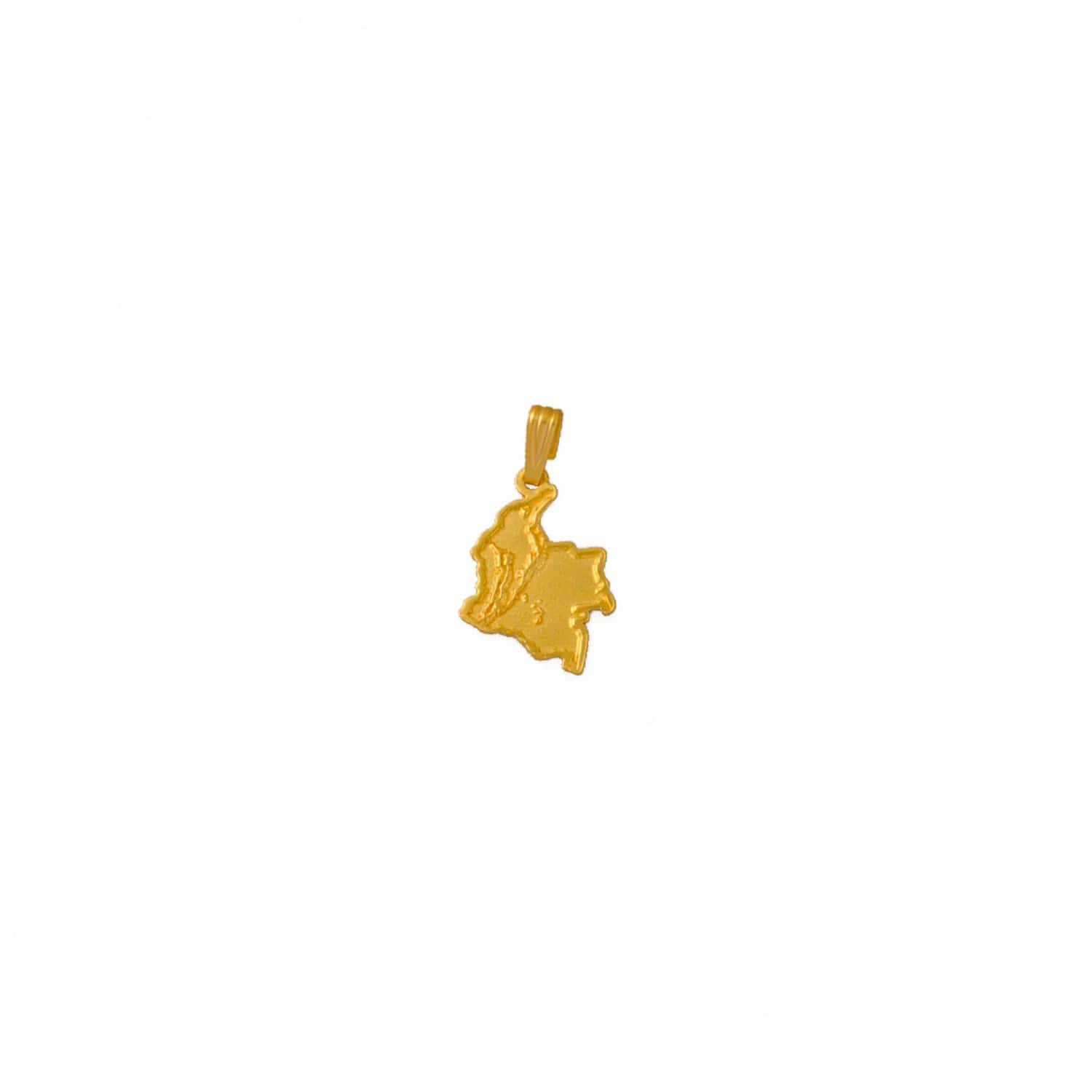 Dije mapa de Colombia con relieve