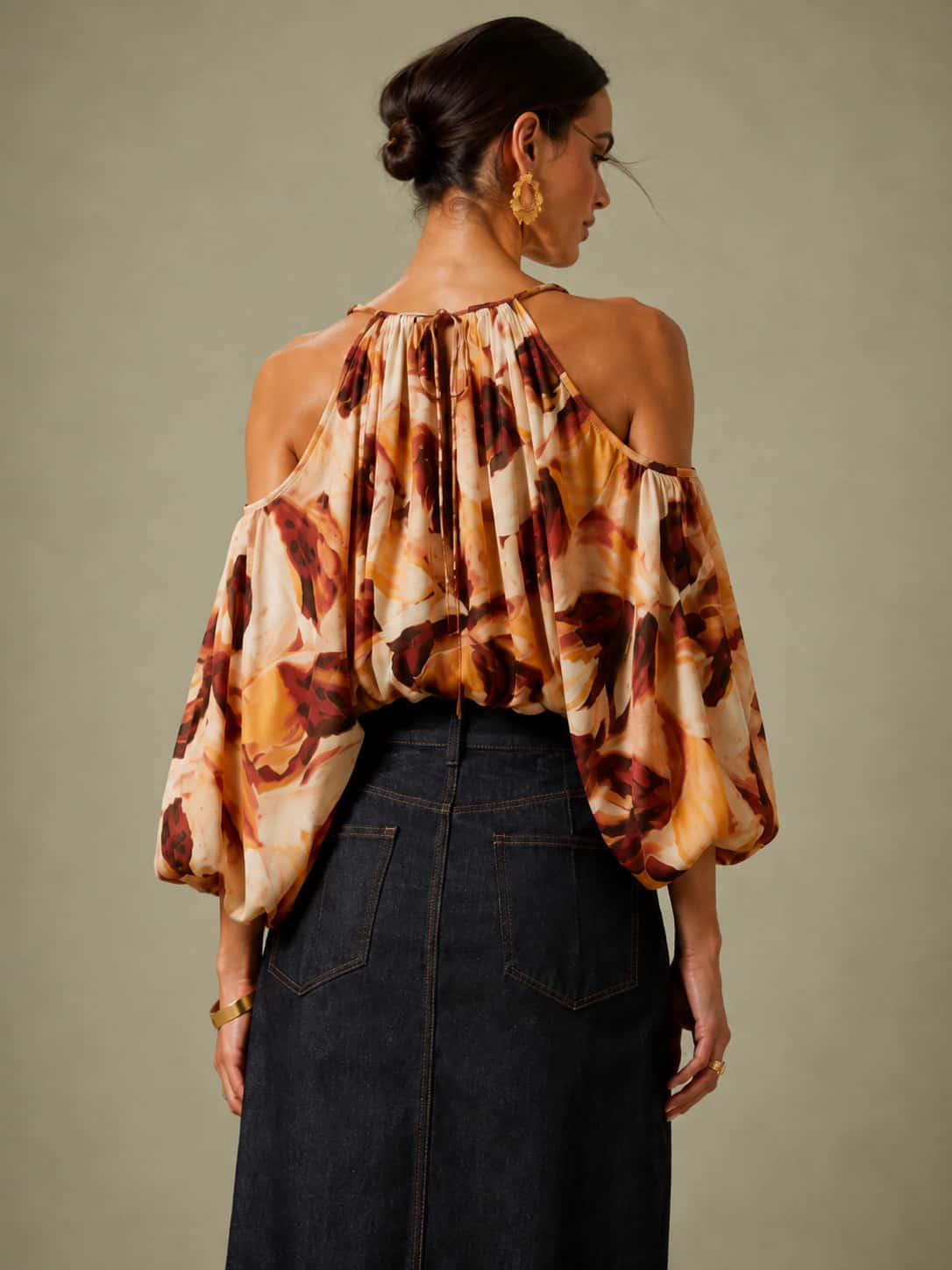 Blusa Bingo tonos tierra estampado - miniatura 5