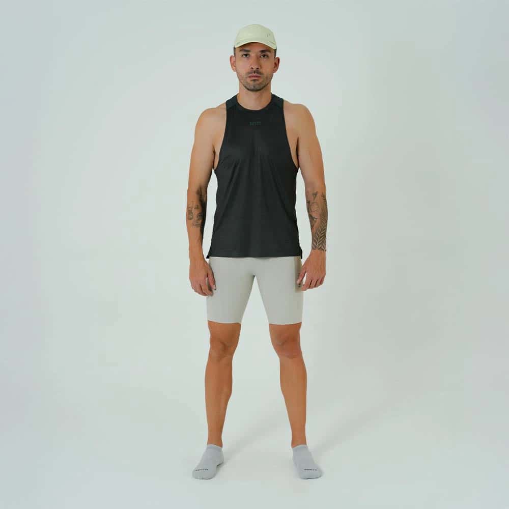 CAMISETA RUNNING MANGA SISA PACELINE GRIS PARA HOMBRE