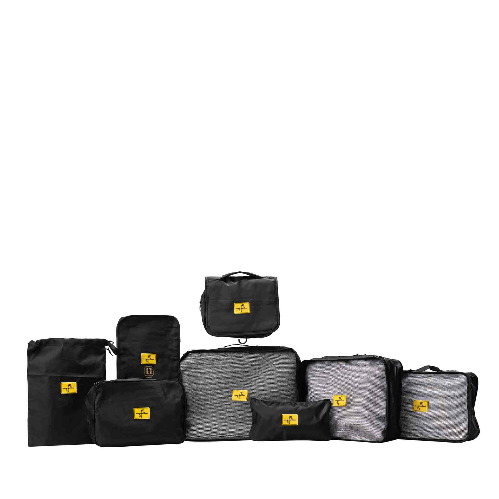 Accesorio Viaje Kit De 8 Bolsas Negro Xmas