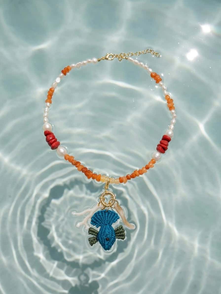 Pearl Spark Necklace + 3 Removable Charms