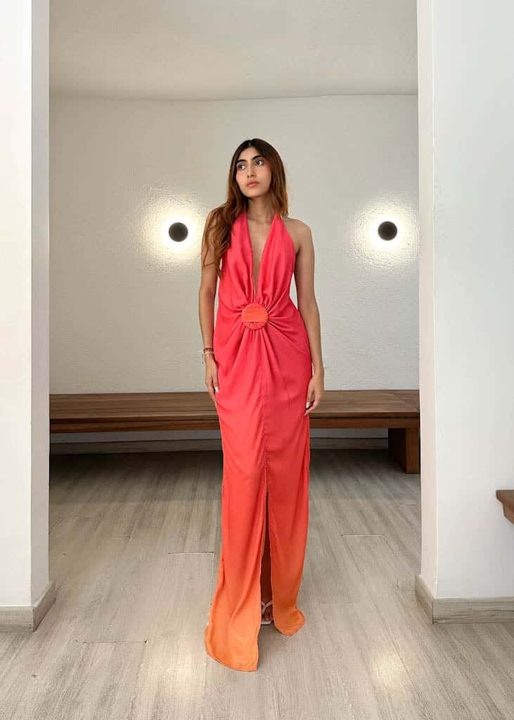 Vestido Teresa Degradé Rosa