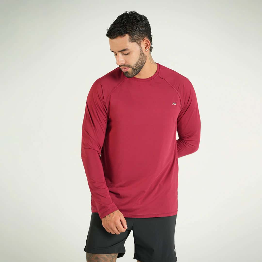 Long sleeve Men Deep Red - miniatura 2