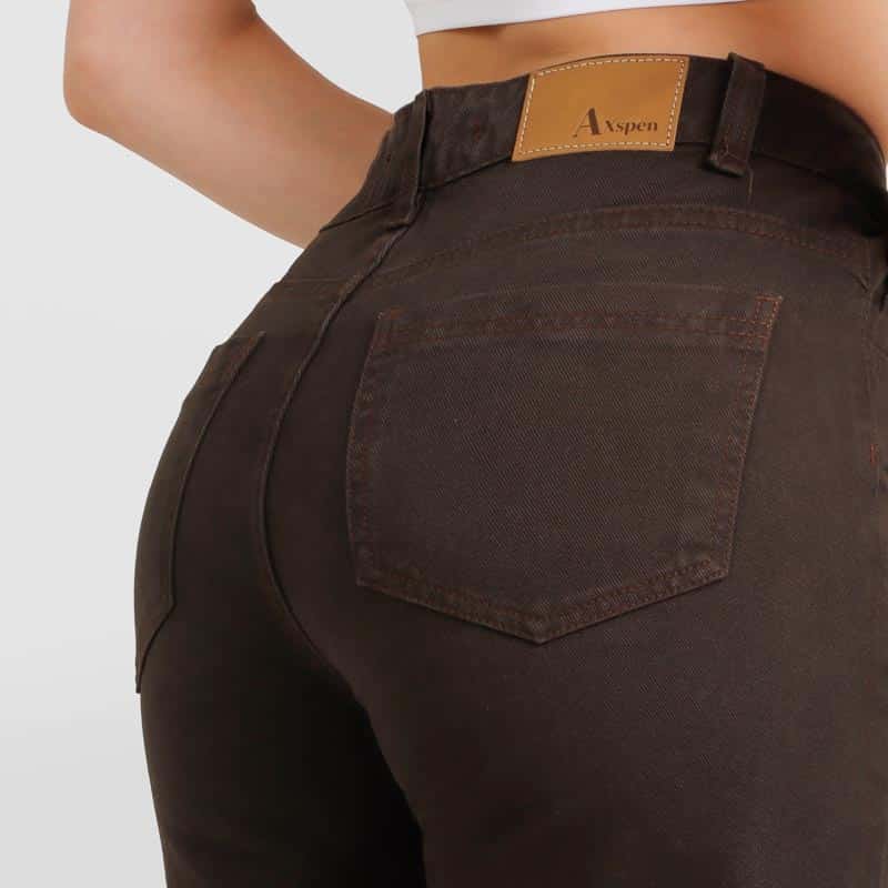 Jean Wide Leg Ax-3043 Cafe Rigido - miniatura 3