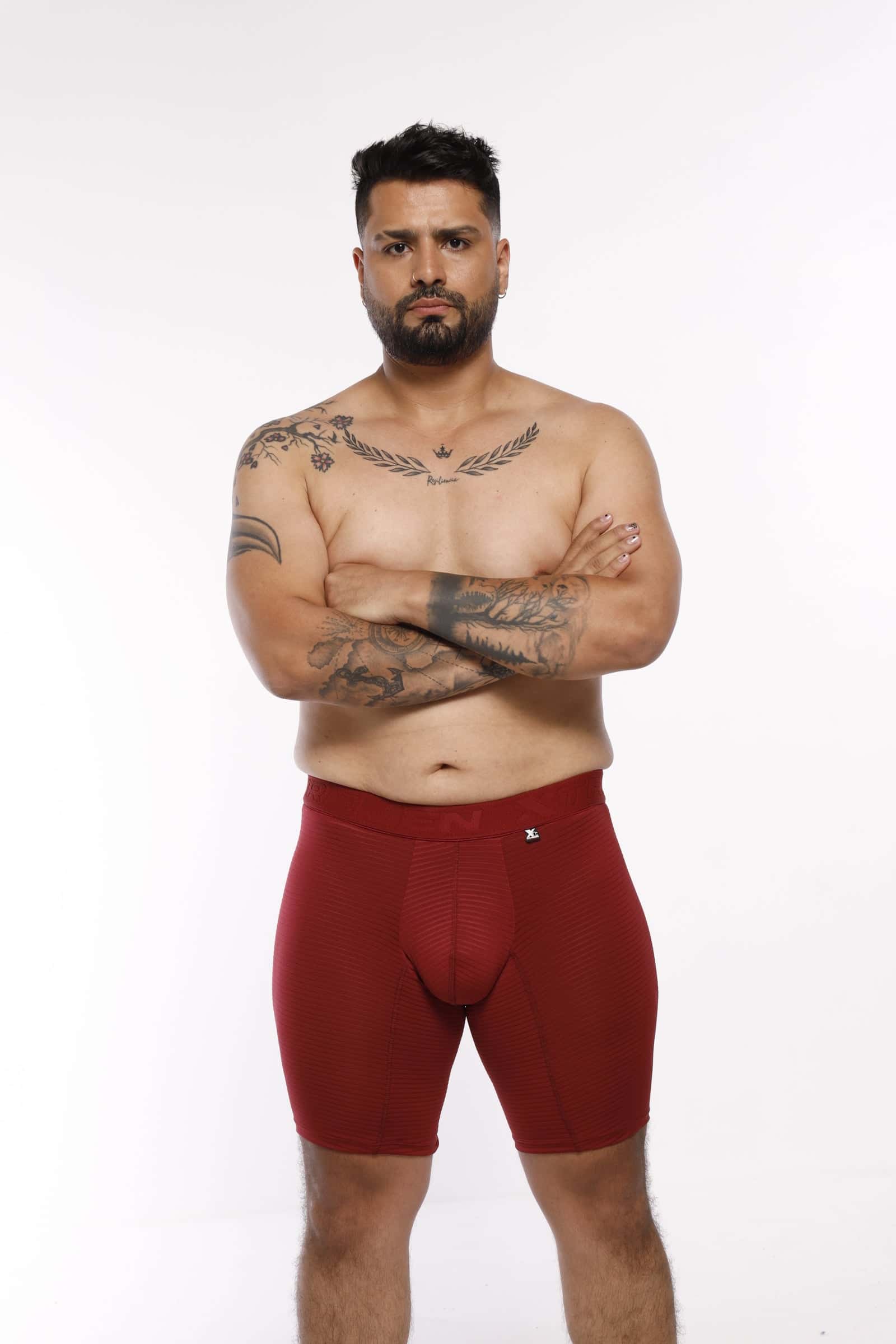 BOXER MICROF JACQUARD EXTRAGRANDE VINO