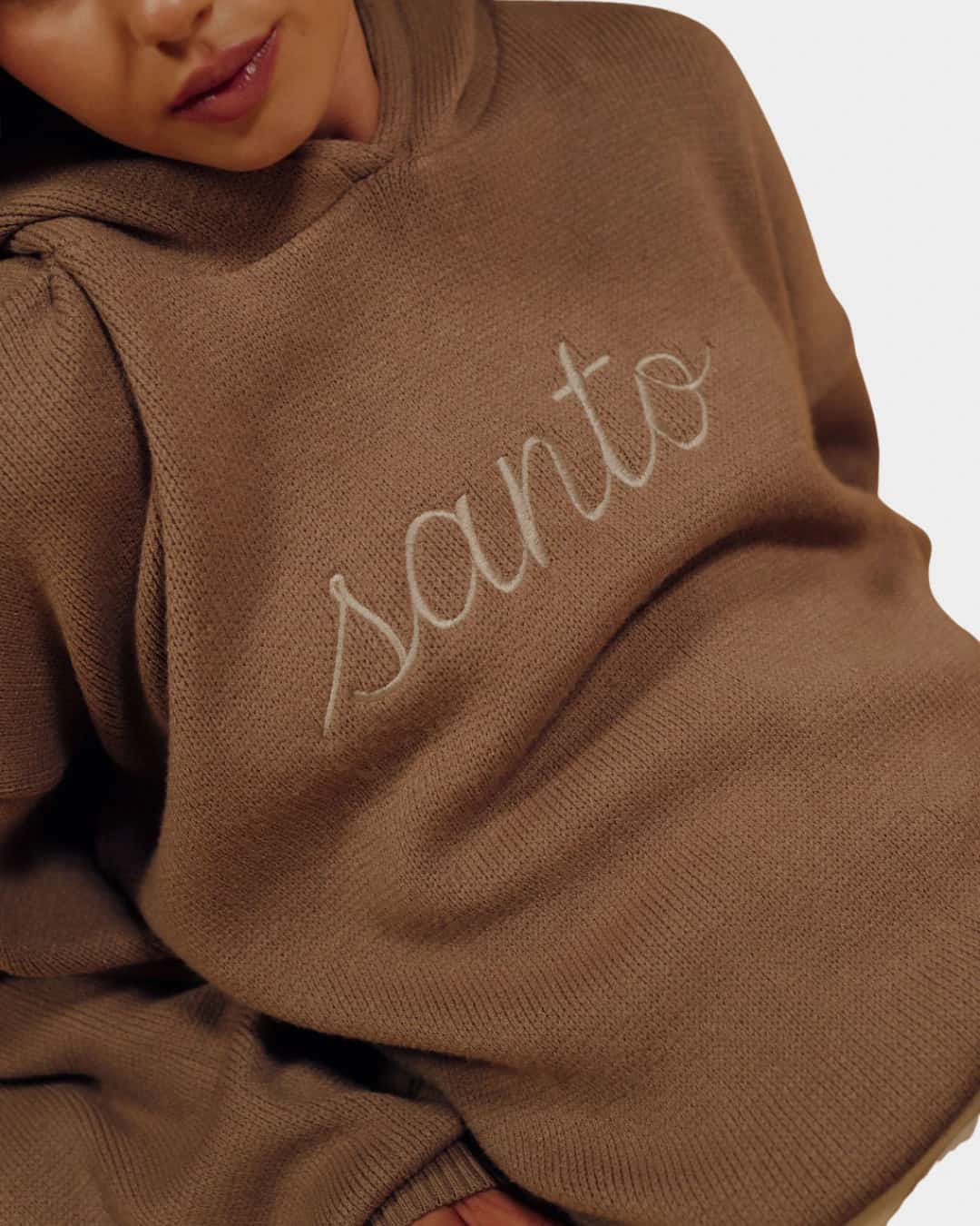 COFFEE KNIT HOODIE - miniatura 1