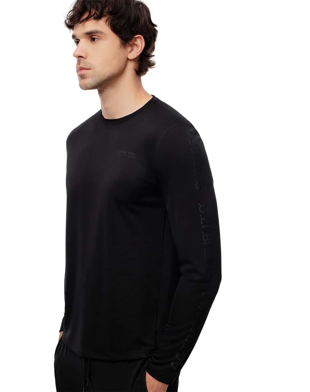 Camibuzo deportivo secado rápido negro hombre
