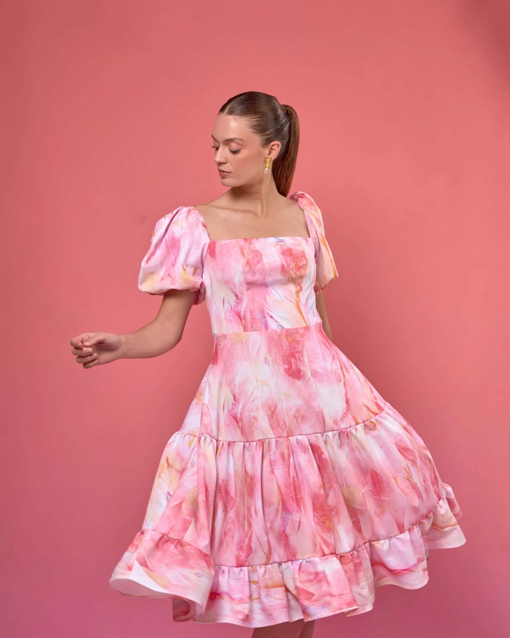 Vestido Lolita Salmón Estampado