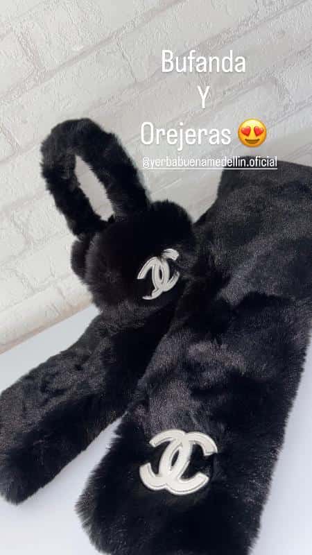 SET CHANEL BUFANDA Y OREJERAS