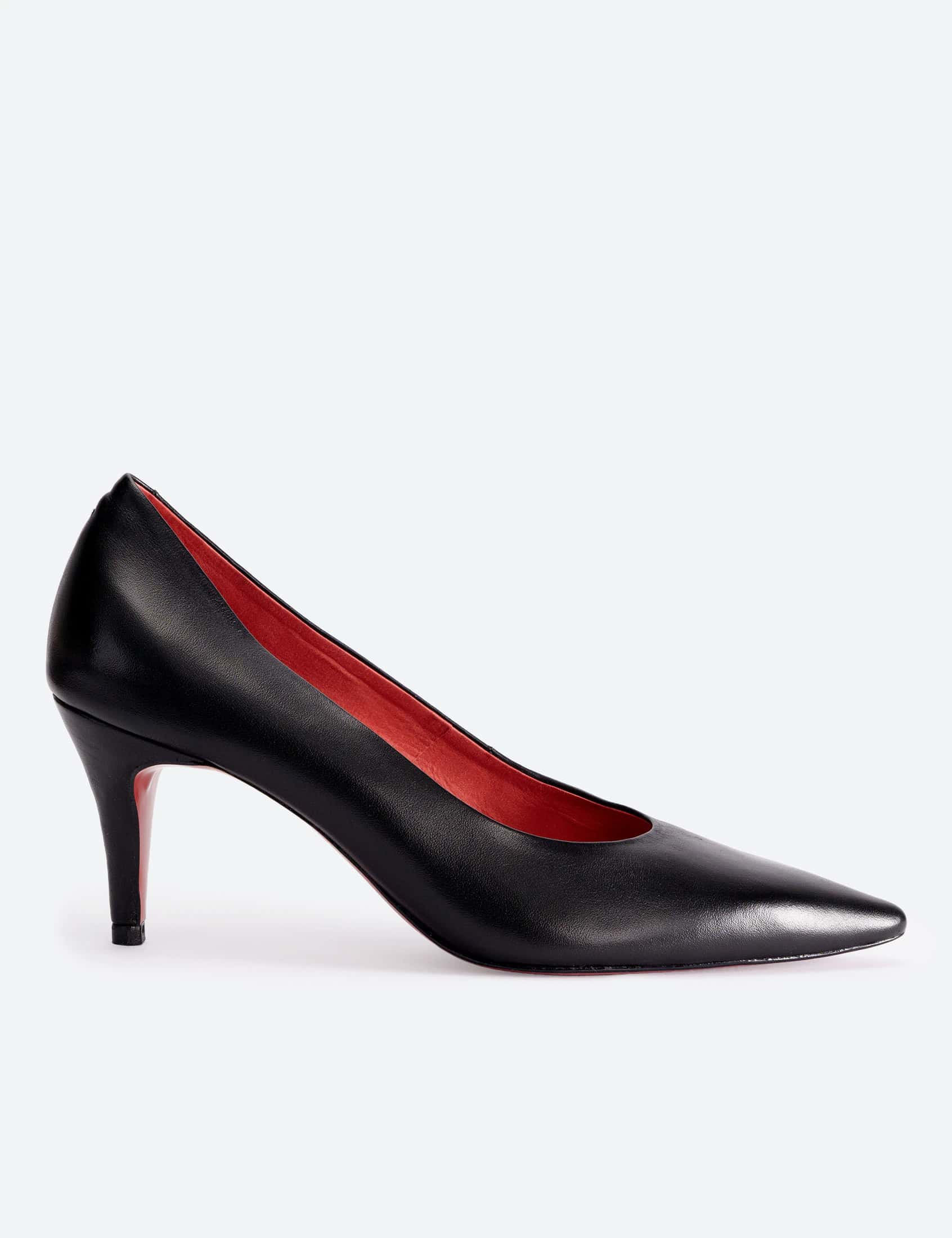 TACÓNES VERNIER NEGRO CON ROJO