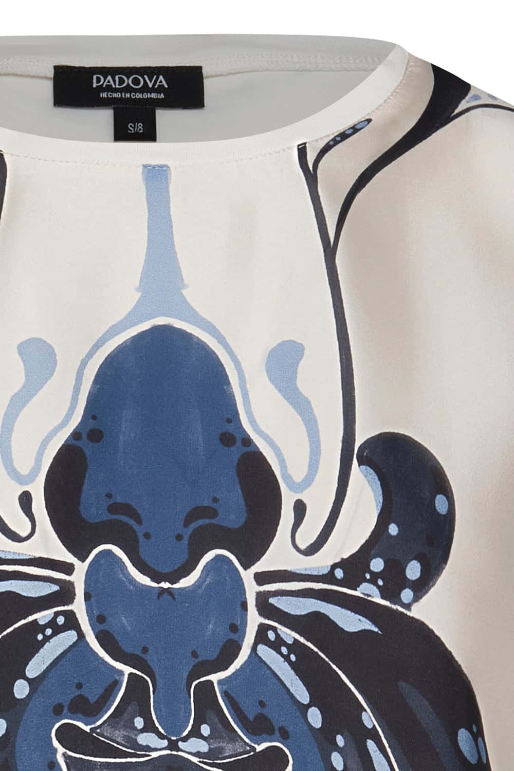 Camiseta lourdes ivory navy - miniatura 2