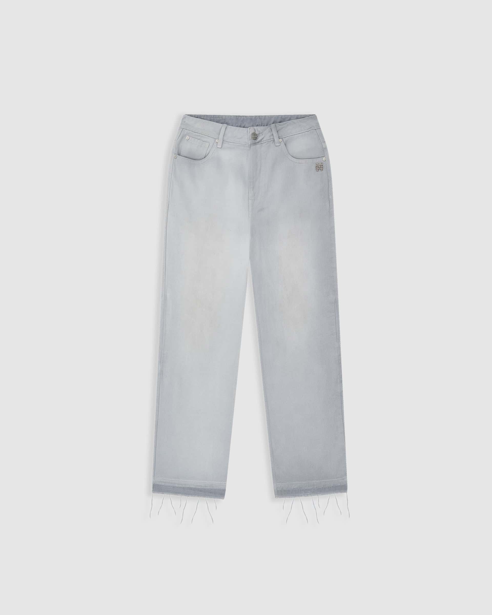 Flared Pants - Gris Claro Desgastado