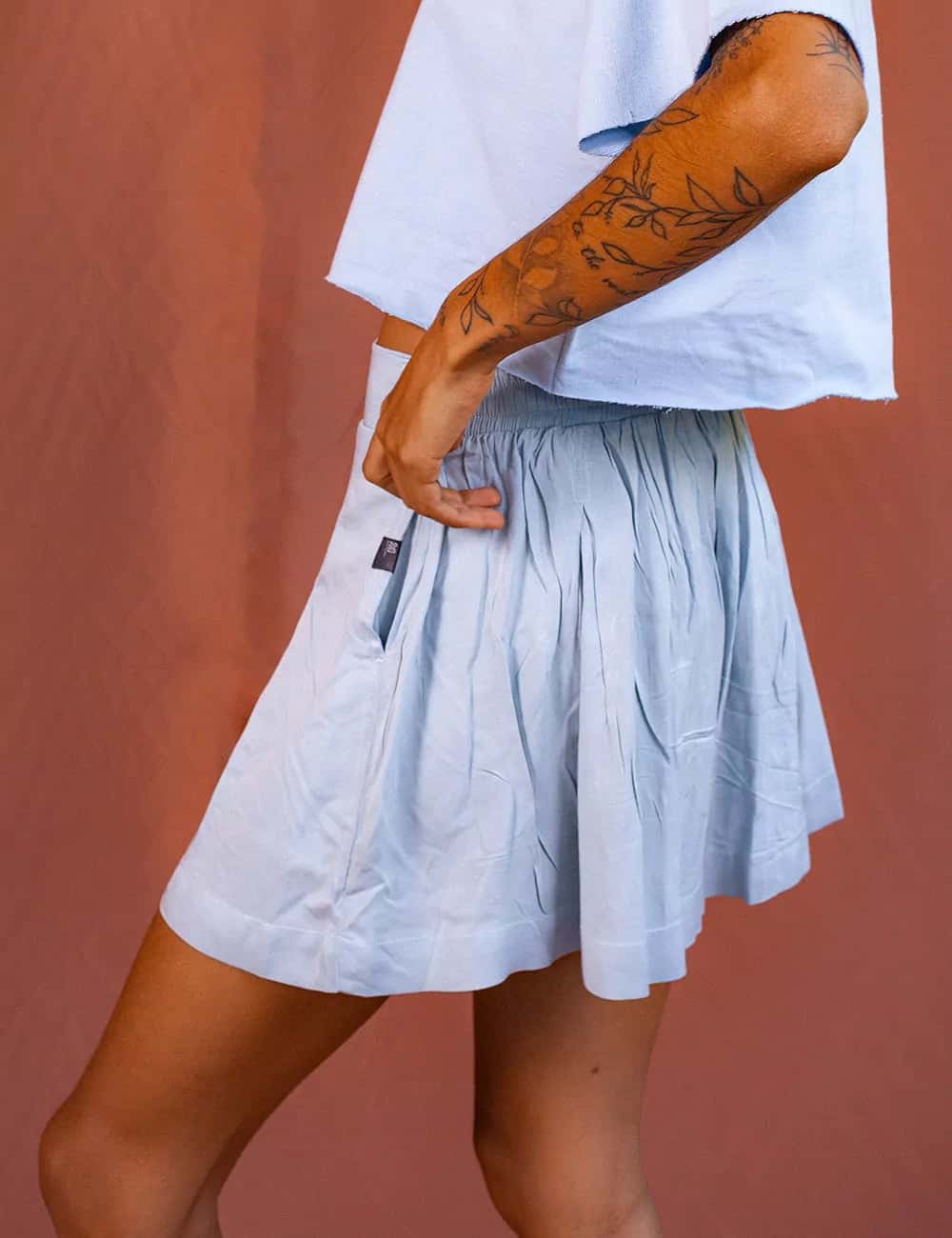 Short Prenses THE DEEP Azul cielo Mujer - miniatura 5