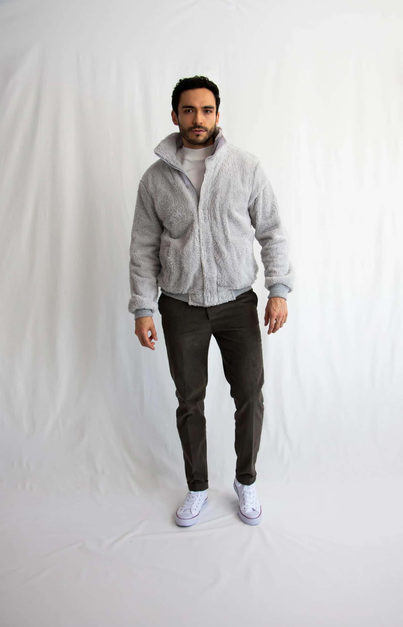 Chaqueta oveja gris