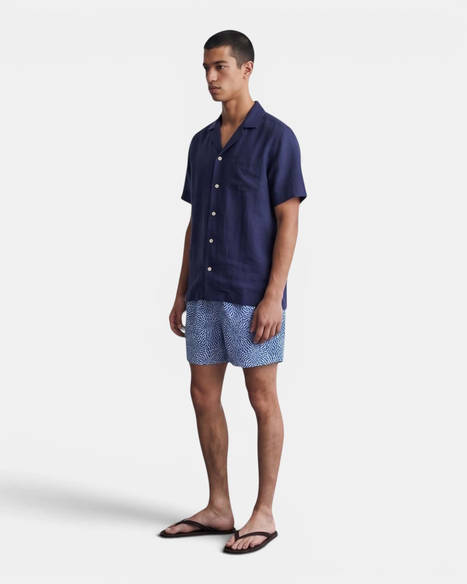 Portofino Navy Linen  - Camisa - miniatura 2