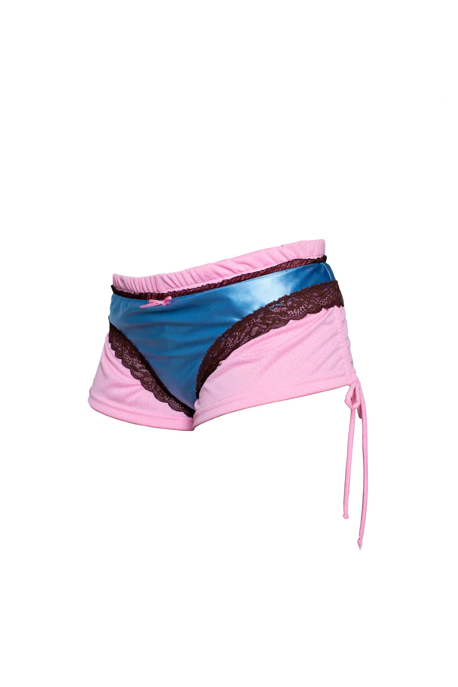 “Yummy” Pink & Baby Blue Shorts - miniatura 2