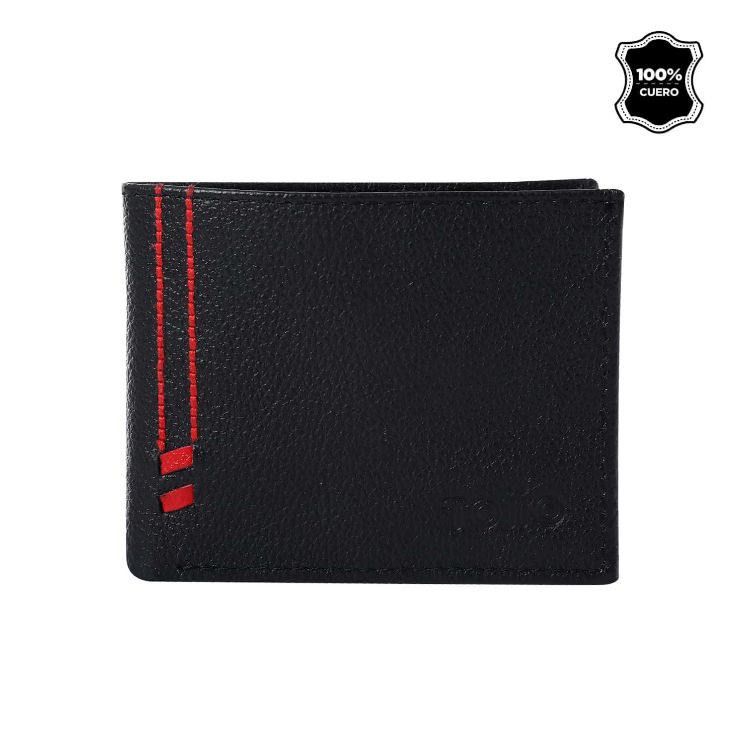 Billetera De Cuero para Caballero Maxi Negra Mediana