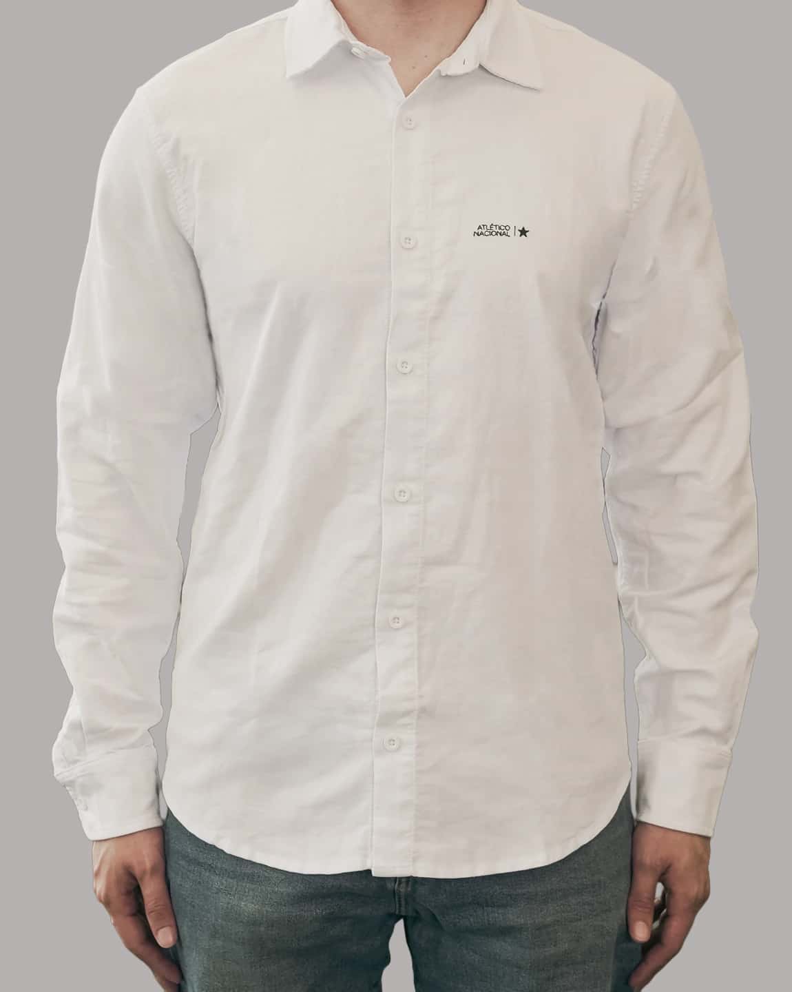 CAMISA LINO MANGA LARGA BLANCA HOMBRE