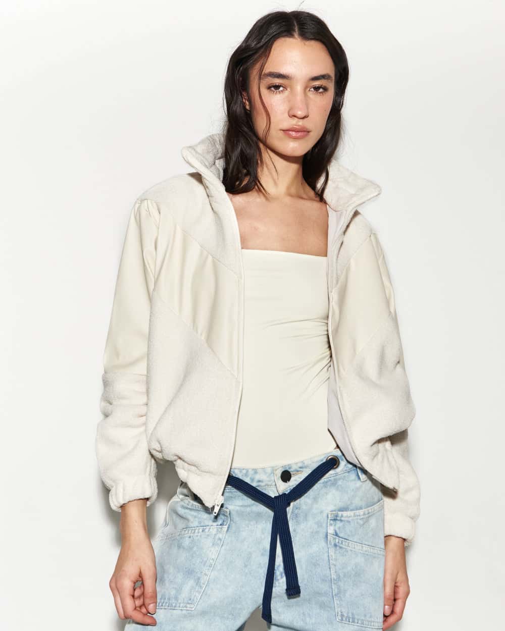 CREAM POLAR JACKET