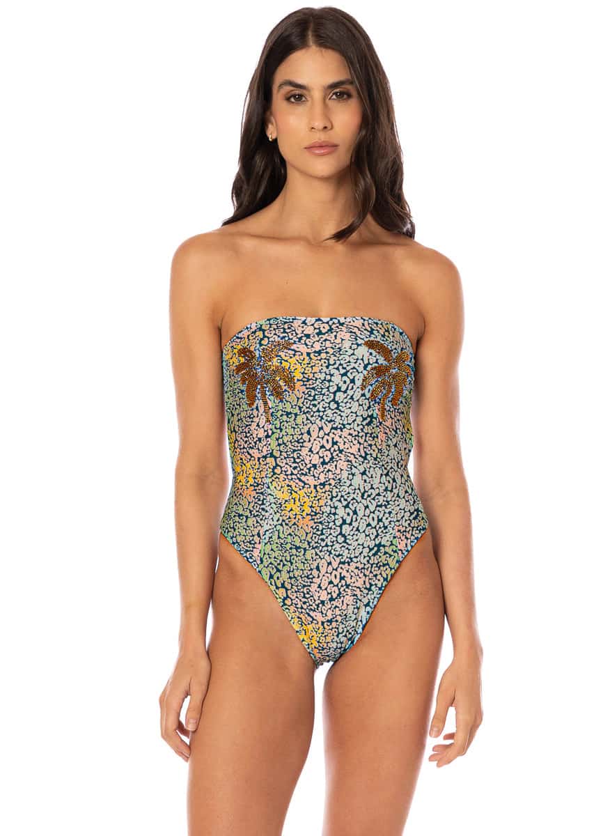 Maaji Jungle Jam Ohana Signature Cut Bandeau One Piece