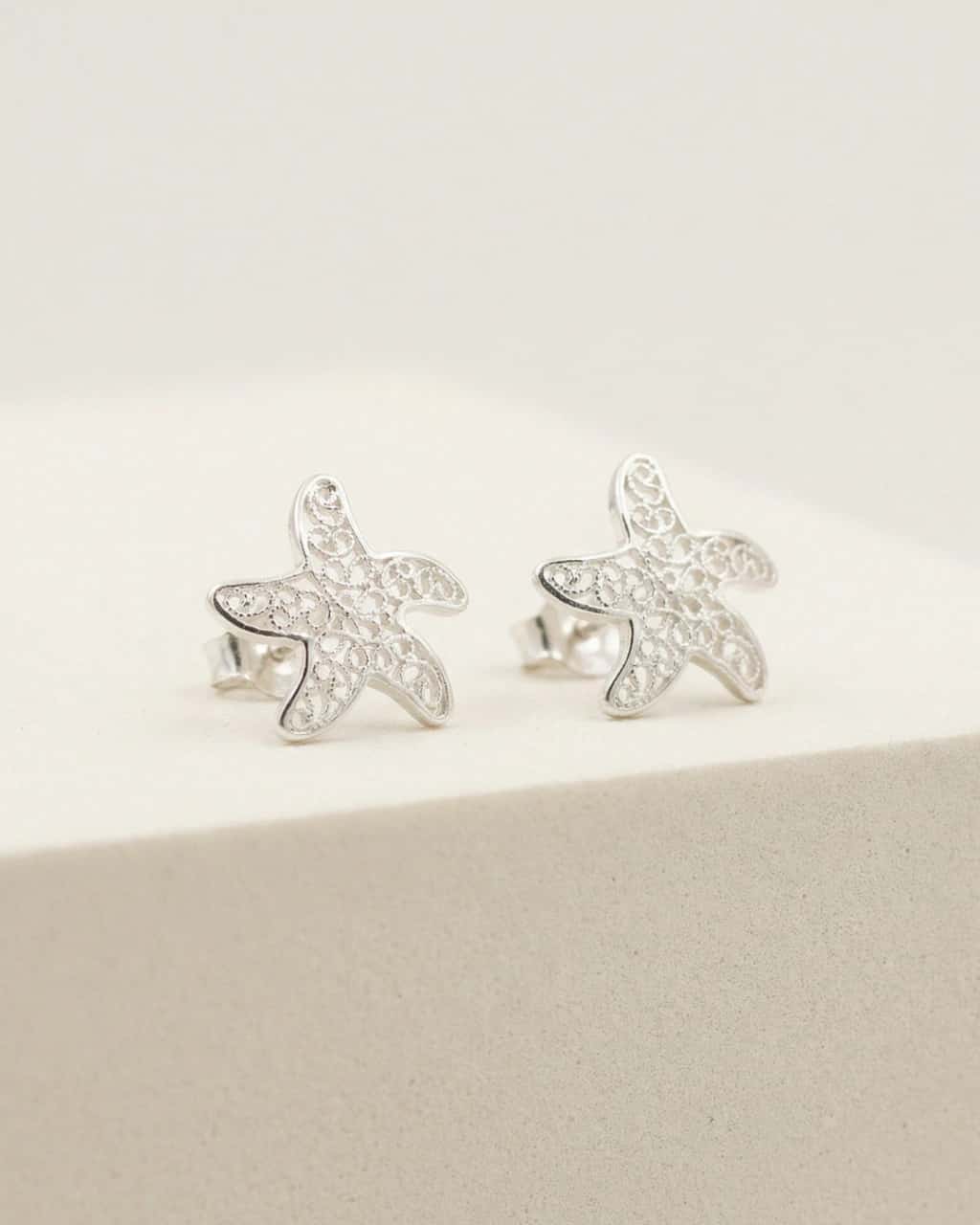 Topo estrella de Mar Filigrana en Plata