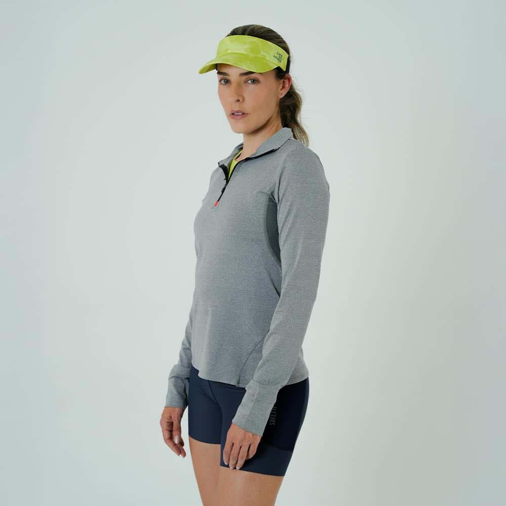 CAMISETA RUNNING MANGA LARGA ACTIVE GRAY PARA MUJER - miniatura 2