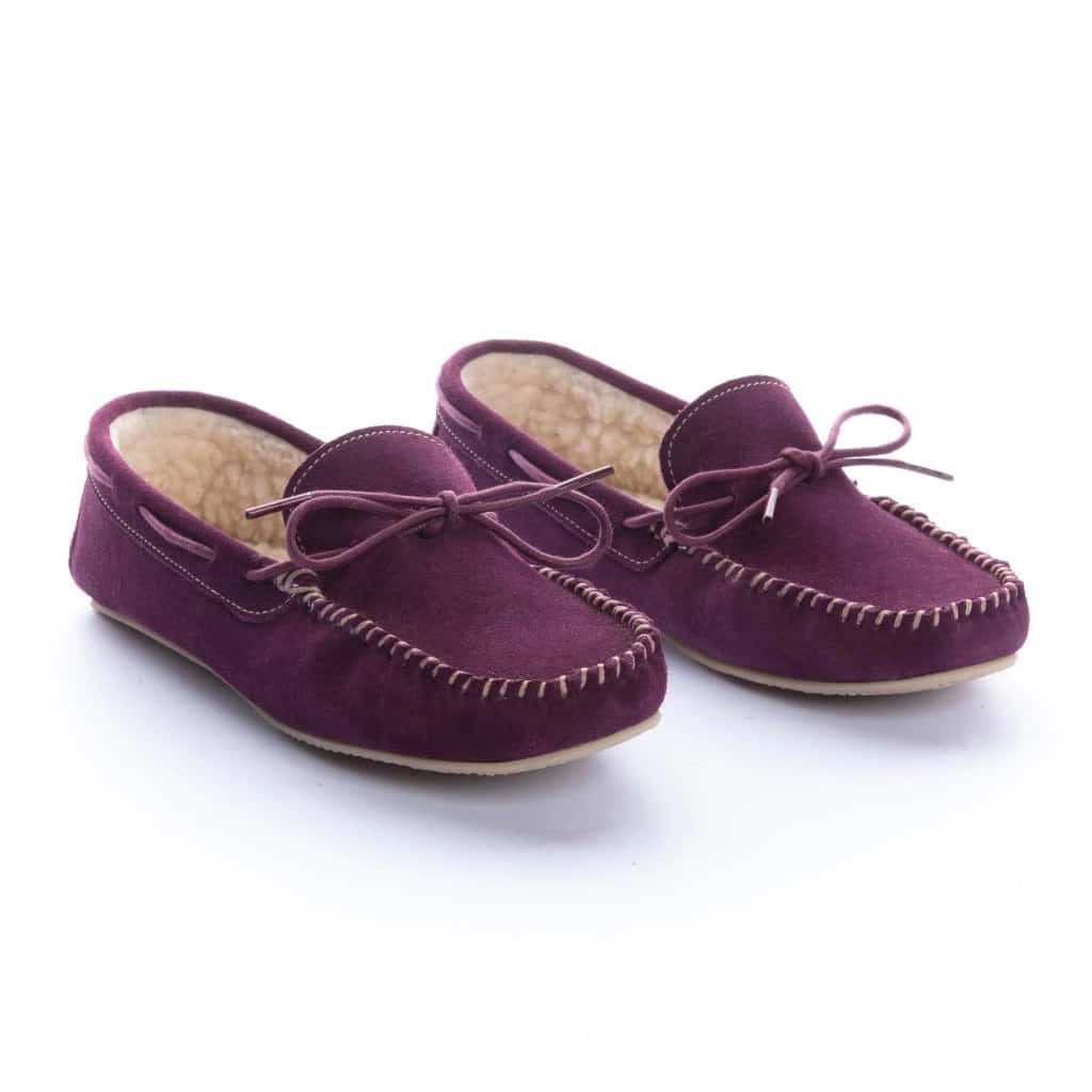 Pantuflas Apaches Mujer Peluche Uva - miniatura 2