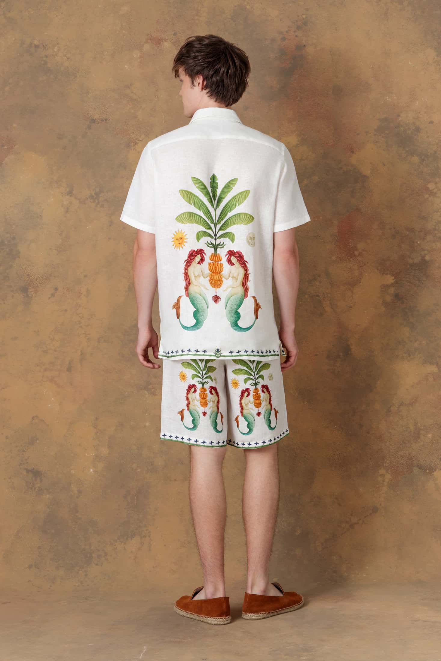 Men's linen bermuda white amanzi - miniatura 2