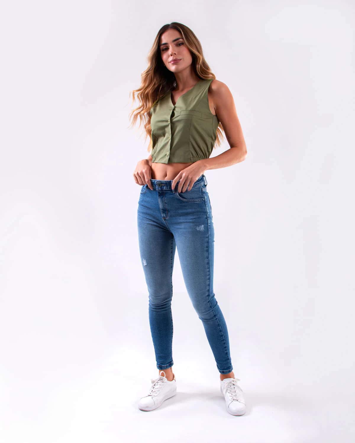 Blusa verde para mujer