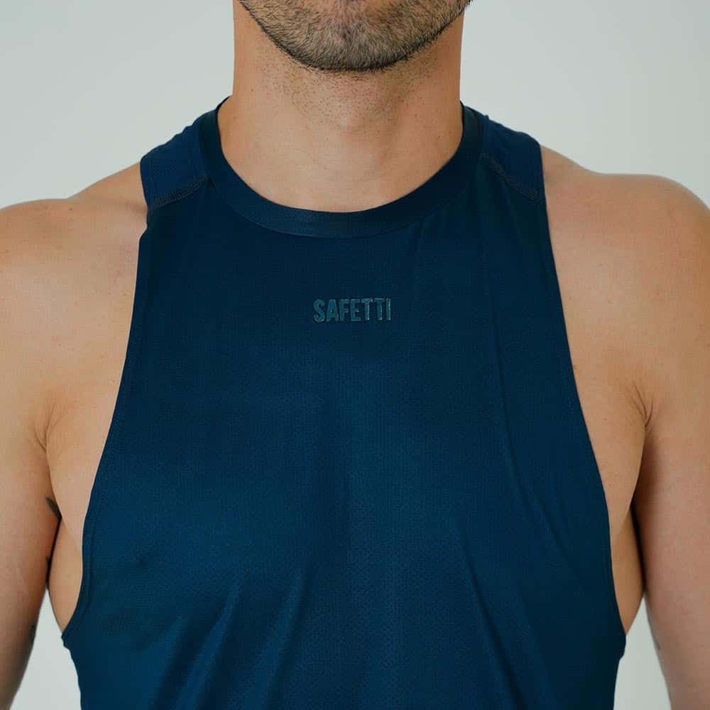 CAMISETA RUNNING MANGA SISA PACELINE AZUL OSCURO PARA HOMBRE - miniatura 3