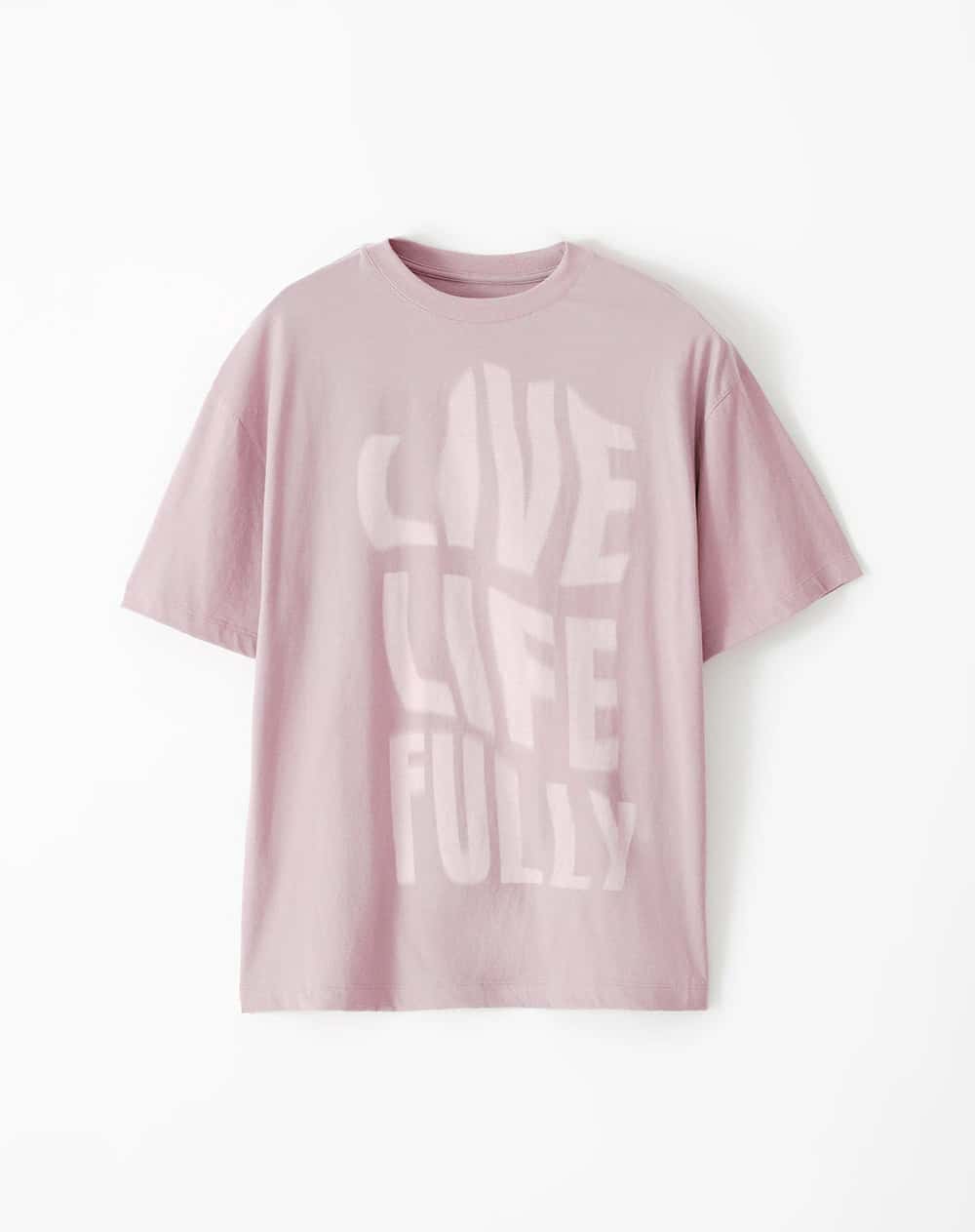 Camiseta regular algodón palo rosa estampada hombre