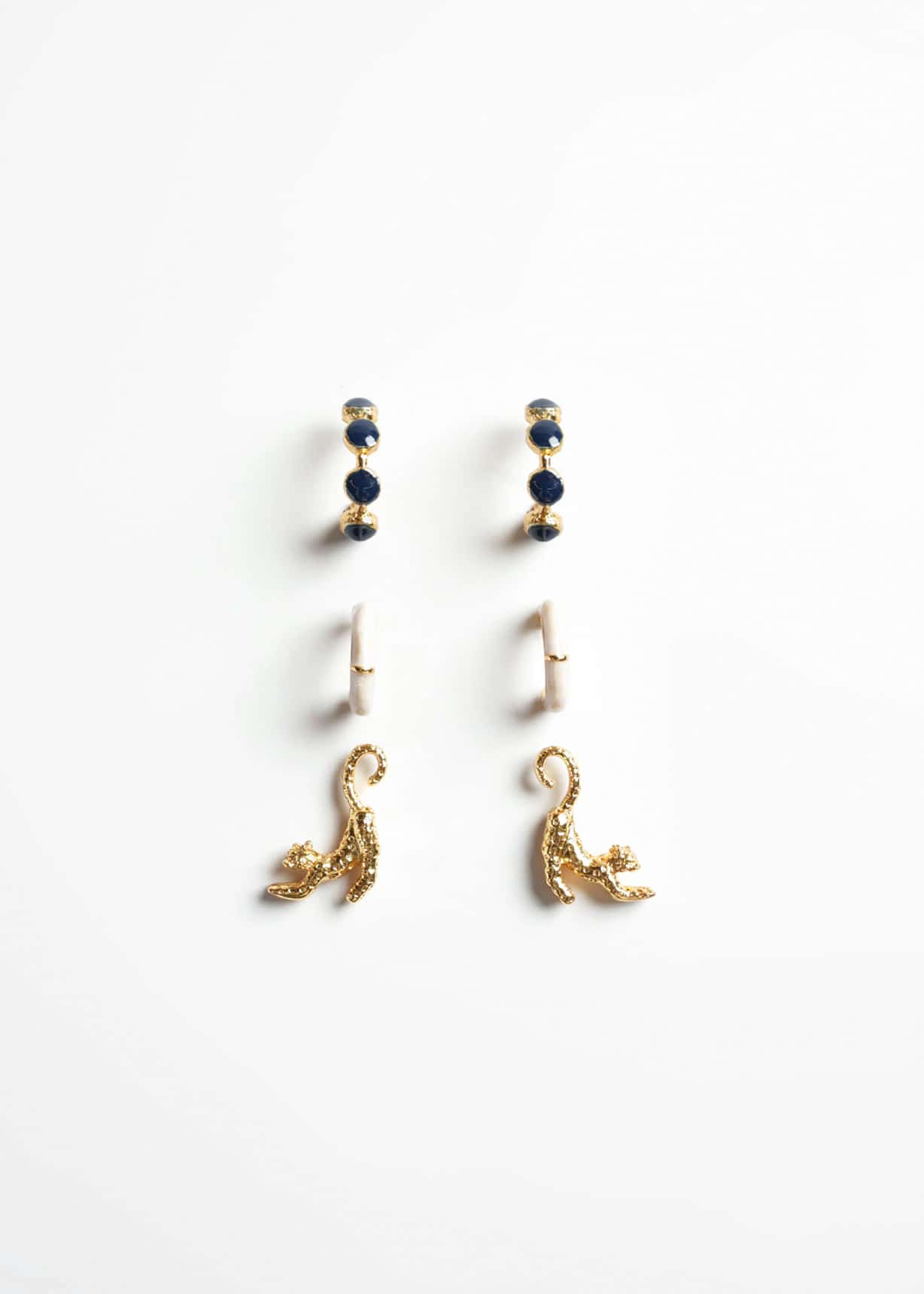 Set de aretes con leopardo