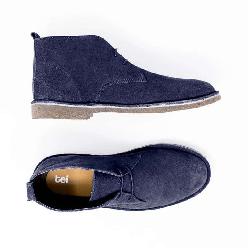 Botas Desert Hombre Cuero Carnaza Azul Marino - miniatura 2