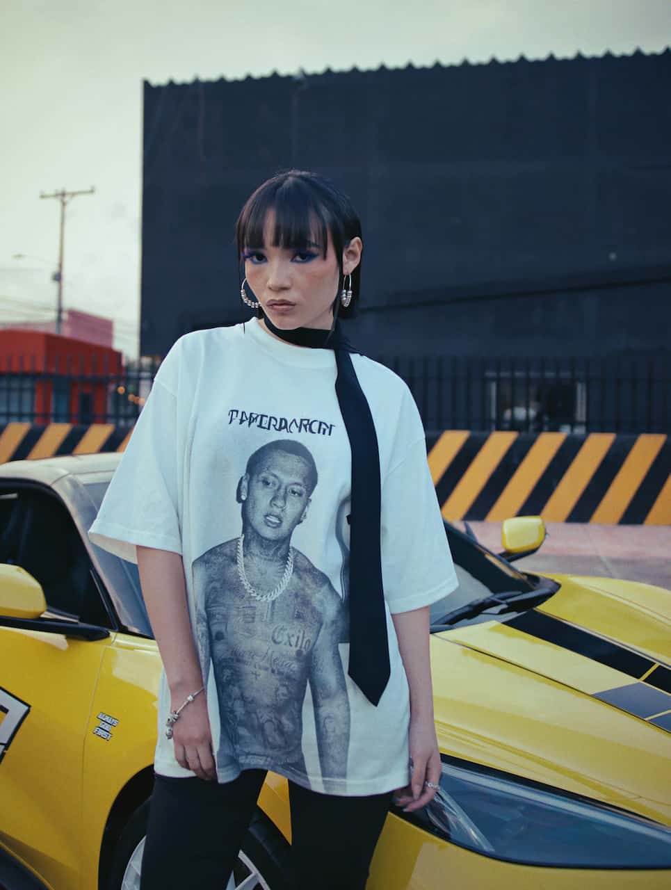 Camiseta Oversize Siempre Blessd Gris - miniatura 4