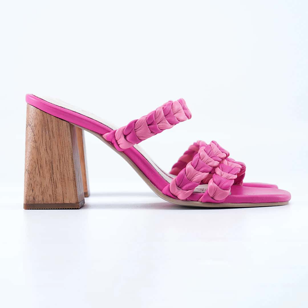 Silvia Cobos Sofia Mule Tejido Rosa