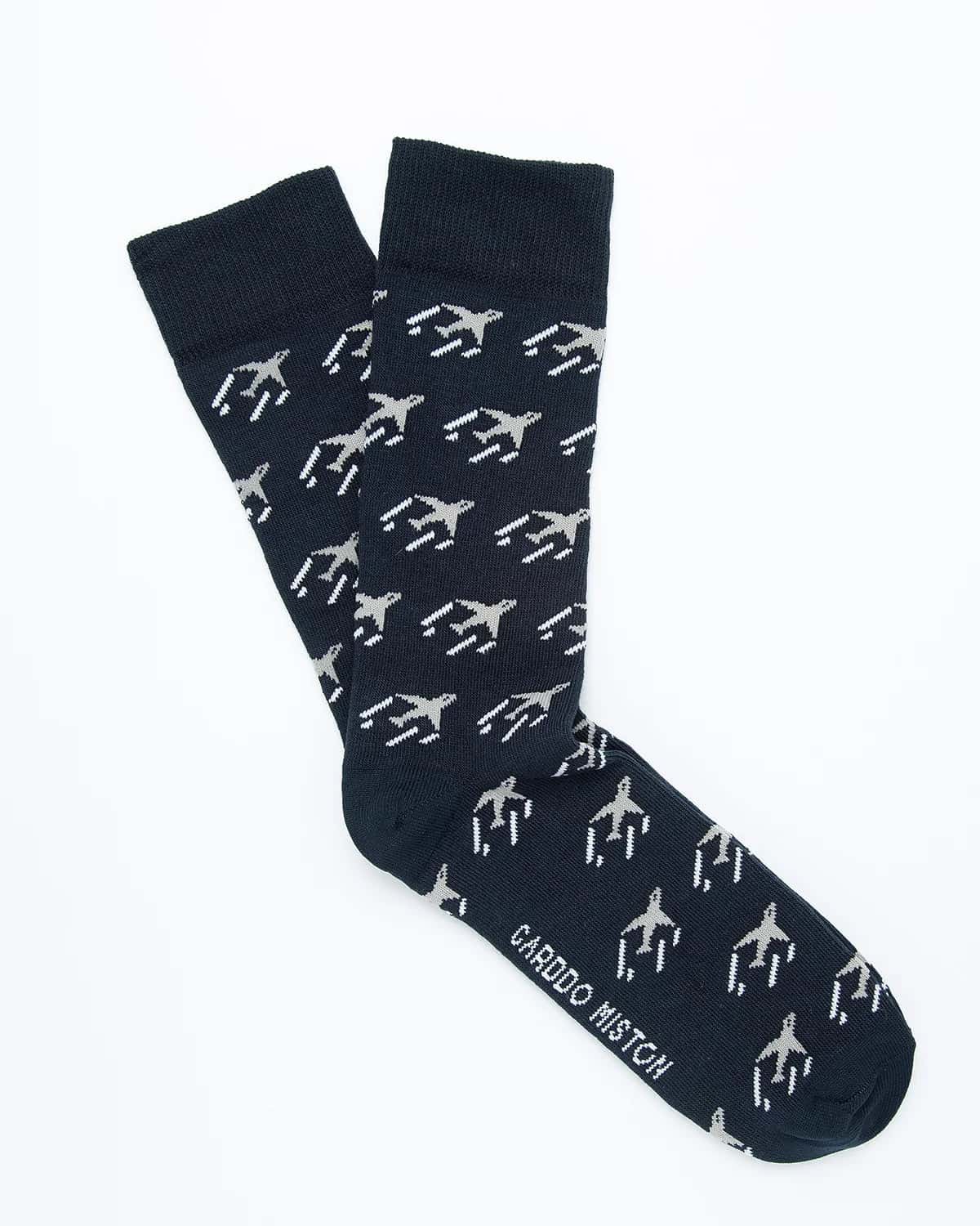 Medias Algodón Estampado Aviones