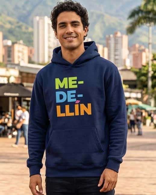 Buzo Medellín azul-colores