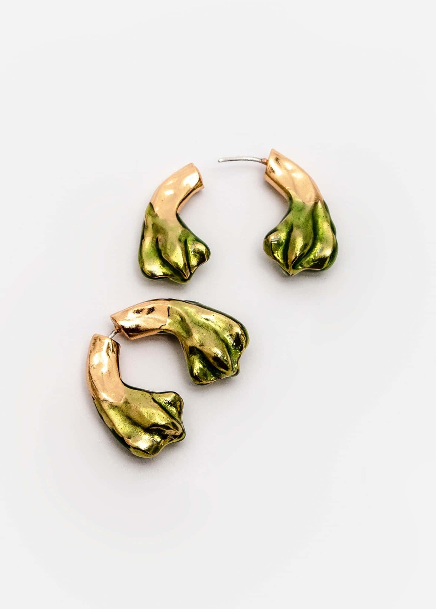 Aretes greeny The Maxi Petal Curve