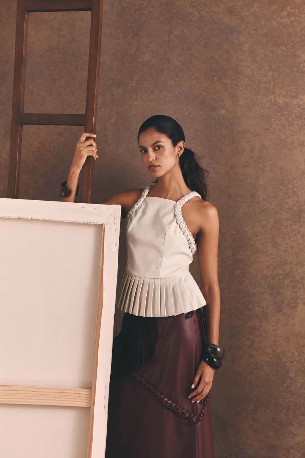 "LA FLACA" TOP IVORY - miniatura 2