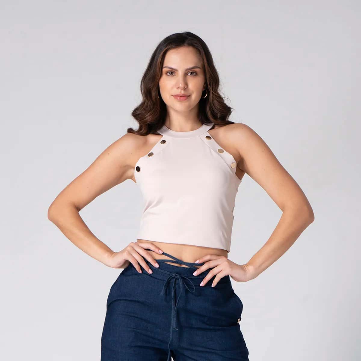 Blusa Slim Manga Sisa Wankii