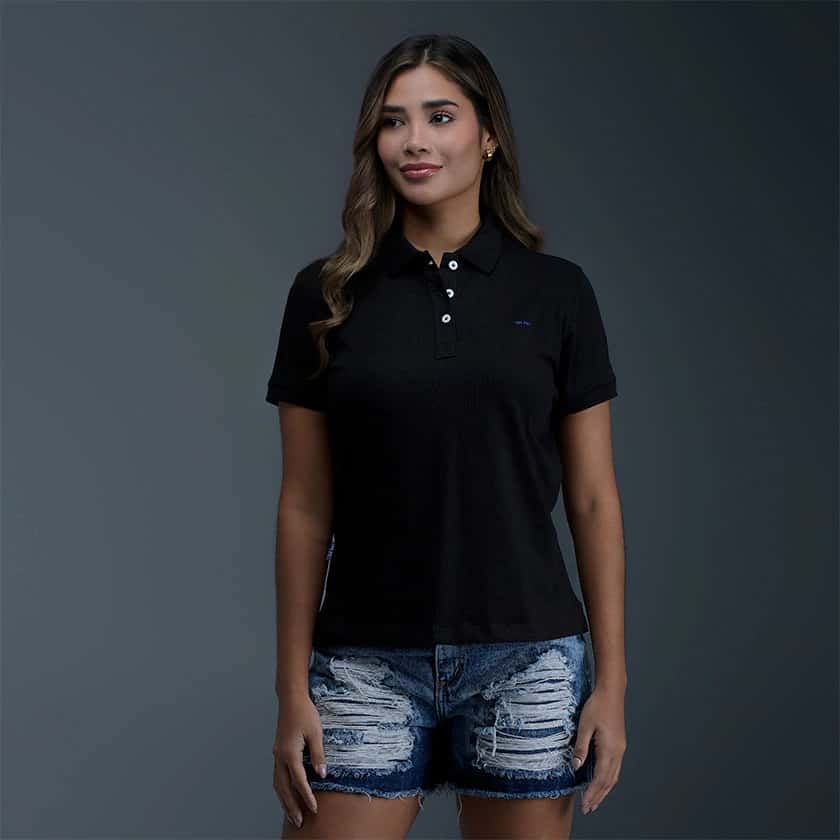 Polo Negro Mujer