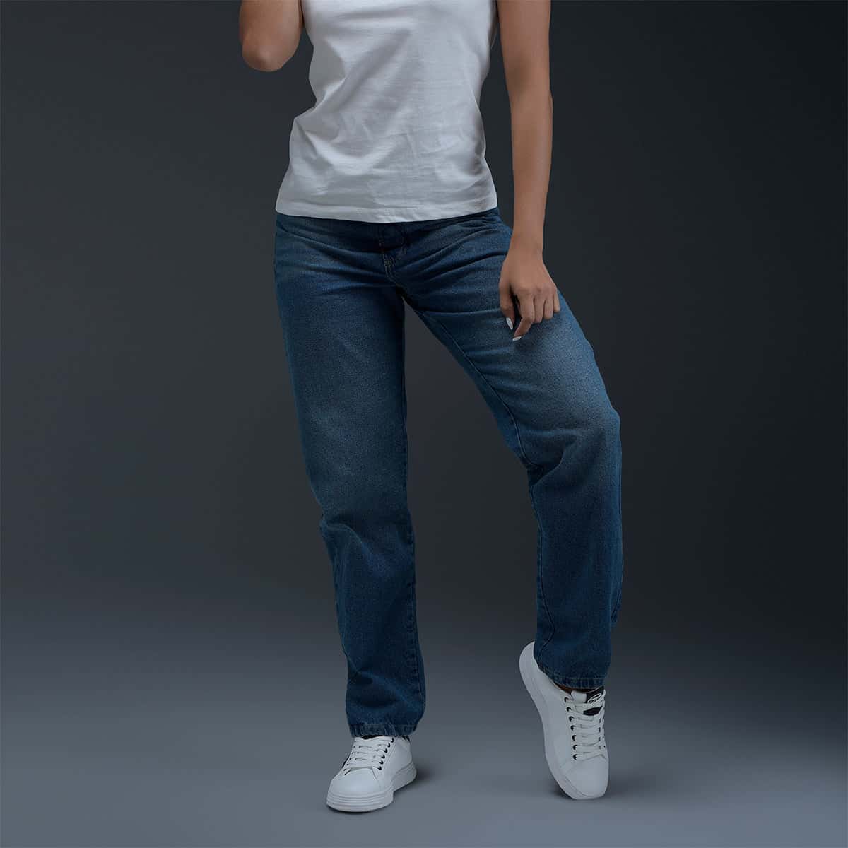 Jeans Slim Azul Mujer