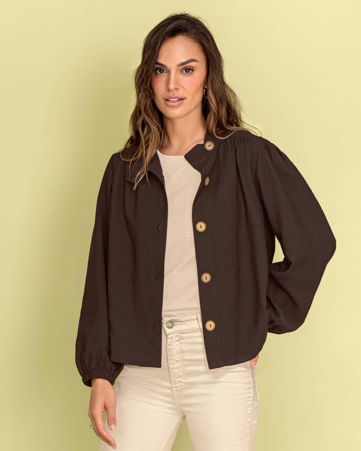 Chaqueta de mangas con volumen